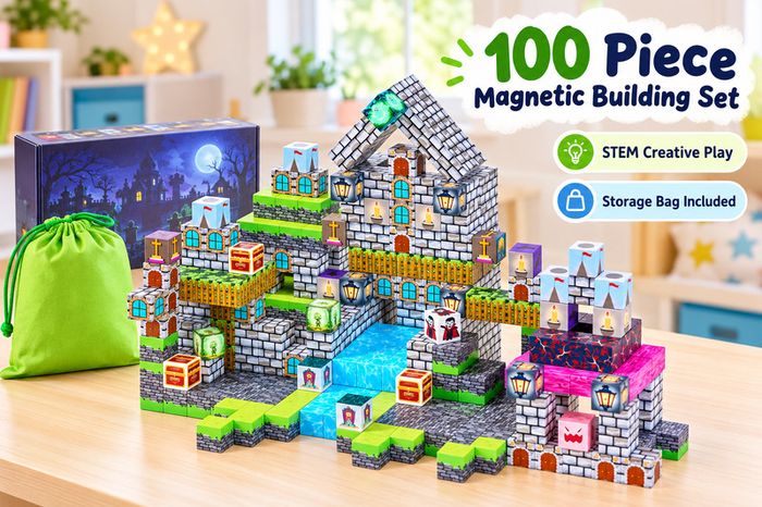 100 piece STEM magnetic building blocks set