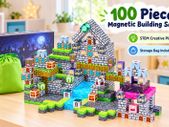 100 piece STEM magnetic building blocks set
