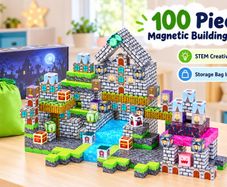 100 piece STEM magnetic building blocks set
