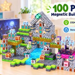 100 piece STEM magnetic building blocks set
