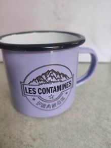 Les Contamines - France Enameled Mug As New.