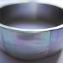 Vintage 80's Mother of Pearl Shell Striped Wide Classic Chunky Bangle Bracelet Image 3