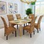 Dining Chairs 6 pcs Abaca and Solid Mango Wood Image 2