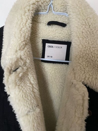 Women's Denim Fur Lined Jacket Size 10