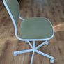 Compact Student/Office Desk Chair in White & Olive Green Image 2