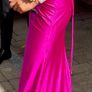 Stunning cerise satin debs dress, corset style. Size 8 Image 3