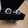 Men Cufflinks Interlocking Gold Frame brand new never used Cheap Price Image 3