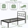 Black Single Bed Frame with Curved Headboard Image 8