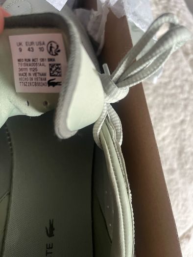 Lacoste running shoes size 43