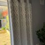 2 x Elegant Grey & Silver Eyelet Curtains Image 6