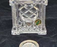 Waterford Crystal Mantel Clock Signed Crystal Only Broken Movement