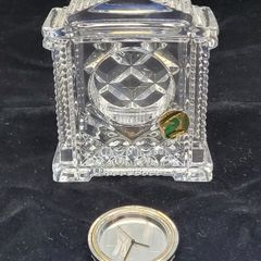 Waterford Crystal Mantel Clock Signed Crystal Only Broken Movement