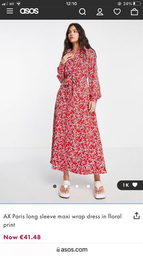 Maxi red floral dress BNWT