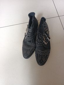 Office Of London Black  Faux Suede Ankle Boots.  S. 41 -8