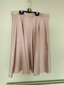 Closet London Blush Satin Panel Midi Skirt
