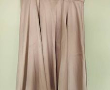 Closet London Blush Satin Panel Midi Skirt