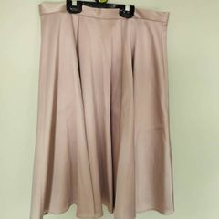Closet London Blush Satin Panel Midi Skirt