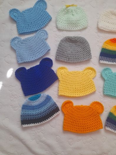 Handmade premature baby cardigans