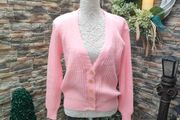 pink vintage knitted cardigan made in Italy