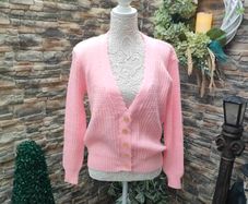 pink vintage knitted cardigan made in Italy