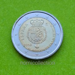 Spain 2018 year Uncirculated 2 Euro coin.