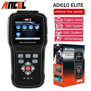 Ancel AD610 Elite ABS SRS Airbag Air Bag Crash Data Reset SAS Tool Automotive Scanner Car Diagnostic Reader Tool OBD2 Scanner