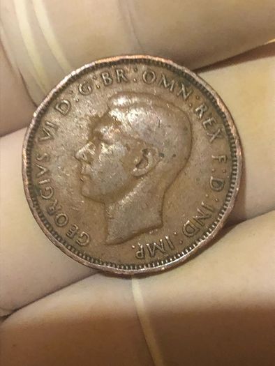 George VI half penny  x 36 Pictures