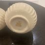 Pair of Beleek Irish wear vases  with a pale pink trim Image 6