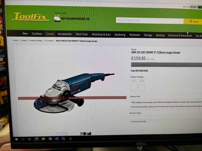 angle grinder 230mm Bosch