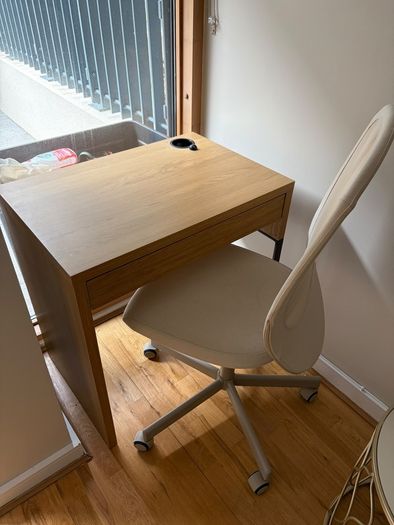 desk and chair