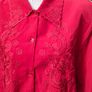Vintage red blouse with embroidered detail uk 16 Image 2