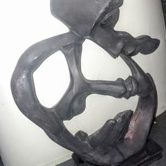 Large abstract metal statue