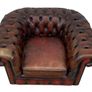 Vintage Deep Button ox-blood leather Chesterfield Image 5