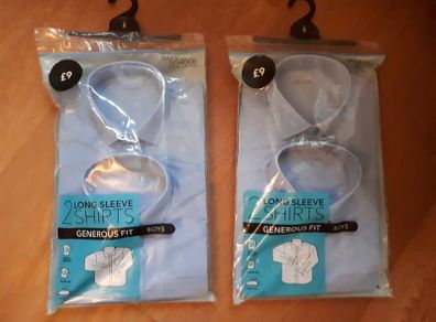 Boys School Shirts Age 8 and 9 - Debenhams