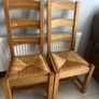 Solid Oak Dining Table with 6 Chairs Image 2