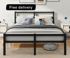 5ft King Bed Frame with Headboard,150x200cm