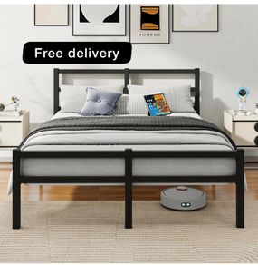5ft King Bed Frame with Headboard,150x200cm