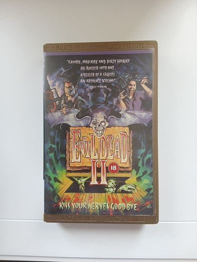 Evil Dead 2 Kiss Your Nerves Goodbye Film On Large Box Rental Version (Not Ex Rental)