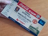 Aston Villa v Manchester Utd Souvenir Ticket Coca Cola Cup Final 1994