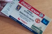 Aston Villa v Manchester Utd Souvenir Ticket Coca Cola Cup Final 1994