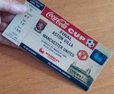 Aston Villa v Manchester Utd Souvenir Ticket Coca Cola Cup Final 1994