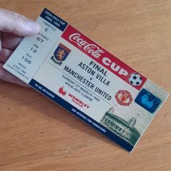 Aston Villa v Manchester Utd Souvenir Ticket Coca Cola Cup Final 1994