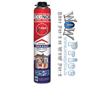 31713 POLYNOR PRO 1x750ml - Spray Polyurethane Insulation For Wall, Pipe, Attic, Van etc.