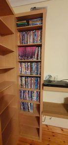 DVD storage  bookcase shelving