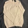 Ralph Lauren Cable Knit Quarter Zip, Men's Size XL, Cream Colour Image 2
