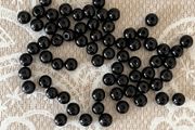 Beads black 5mm jewellery making