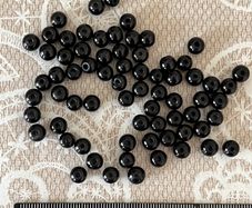 Beads black 5mm jewellery making