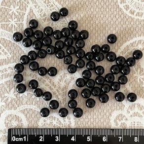 Beads black 5mm jewellery making