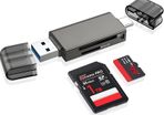Adapter for SDHC/SDXC/MMC/Micro SD, Compatible with iPhone 16/15 Plus Pro Max, MacBook Pro/Air, Chromebook, Galaxy