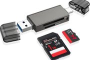 Adapter for SDHC/SDXC/MMC/Micro SD, Compatible with iPhone 16/15 Plus Pro Max, MacBook Pro/Air, Chromebook, Galaxy